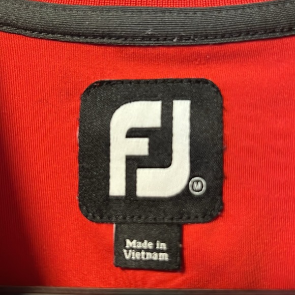 Like New Condition Rare Foot Joy Vintage Men’s Classic Red Golf Mid Striped Polo - Picture 6 of 8